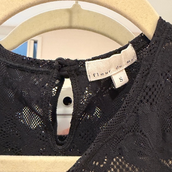 Fleur du Mal Le Stretch Lace Racer Tank midi Dress - Picture 7 of 11